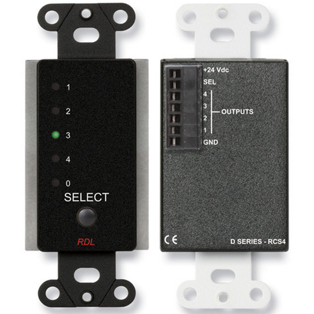 RDL DB-RCS4 4-Channel Remote Source Selector for RU-SX4A (Black)