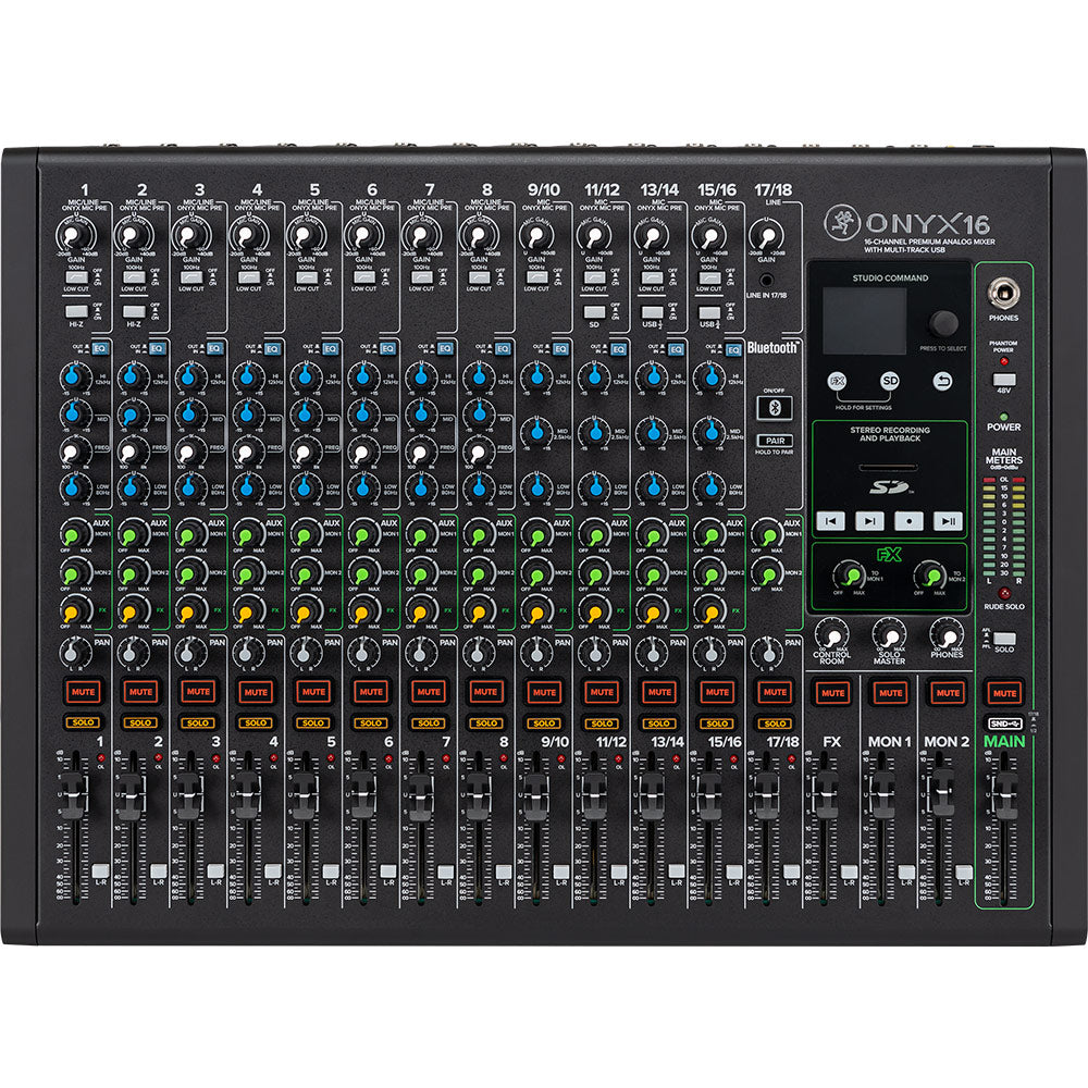 Mackie Onyx16 - 16-Channel Premium Analog Mixer with Multitrack USB