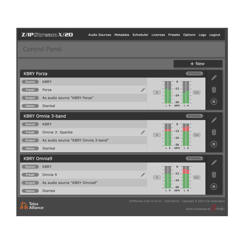 Telos Z/IPStream R/20 - Multi-Program Encoder and Processor for Streaming