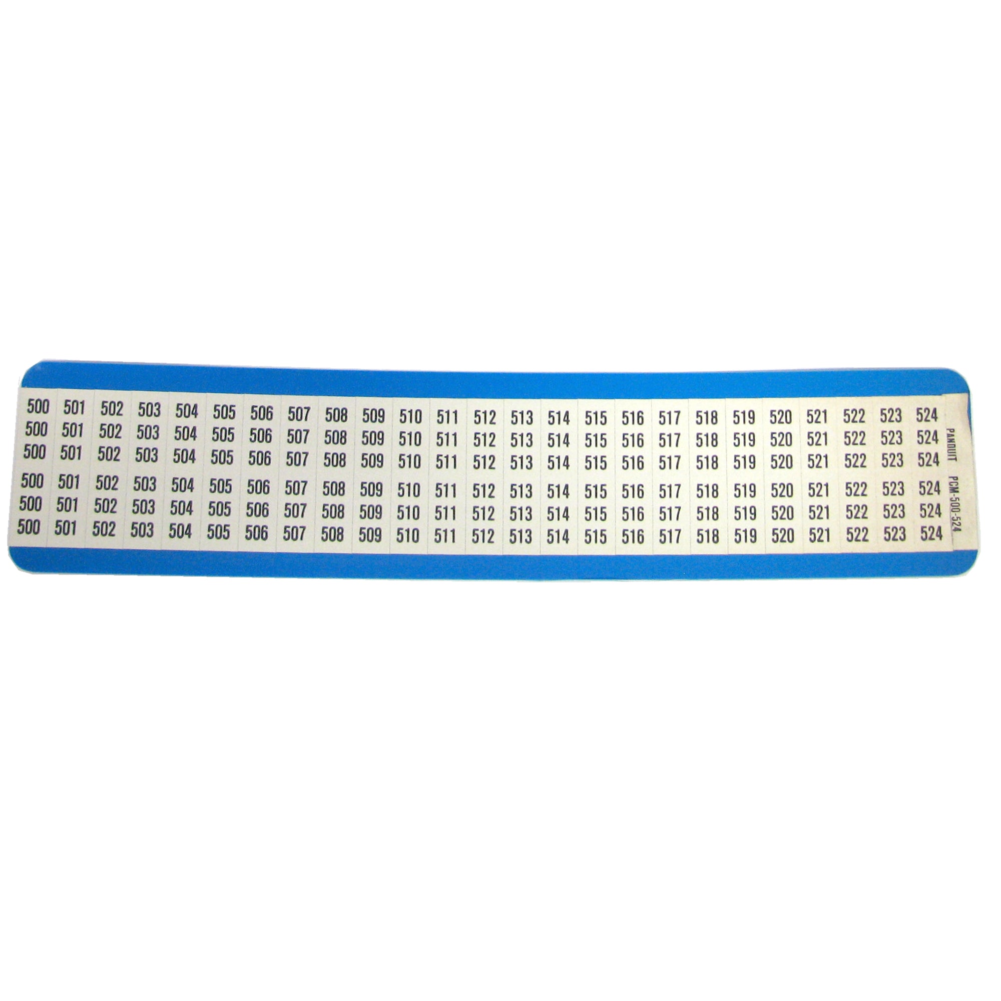 Panduit PCM-500-524 Consecutive Number Wire Marker Card Legend 500-524