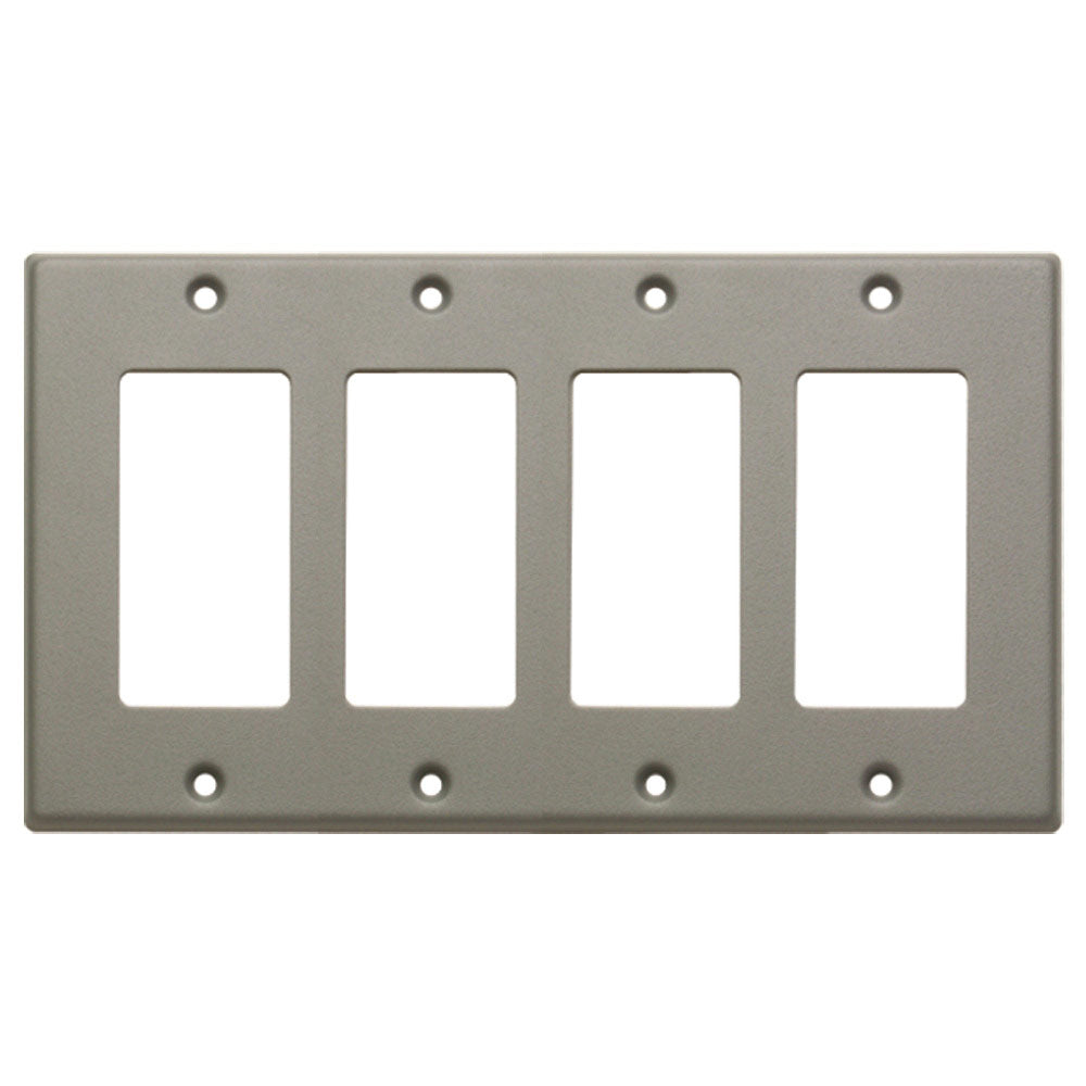 RDL CP-4 Quad Cover Plate for Decora RDL Controls (Gray)