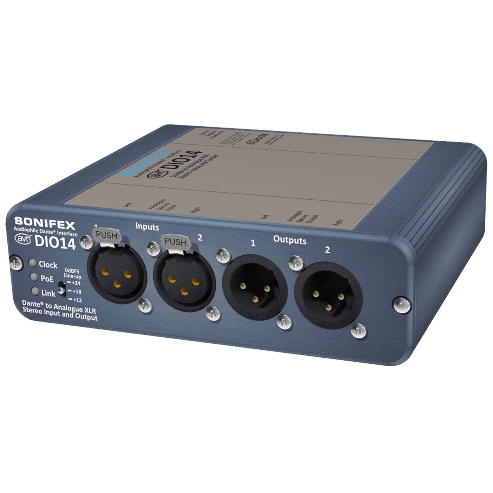 Sonifex AVN-DIO14 - Dante to XLR Analog Stereo Input / Stereo Output Interface