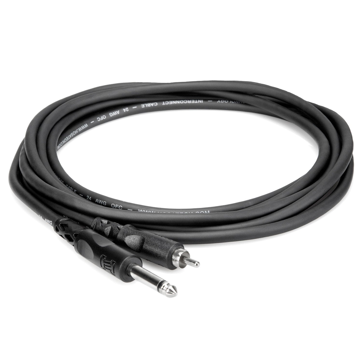 Hosa CPR-105 1/4 inch TS to RCA Unbalanced Interconnect Cable, 5 feet