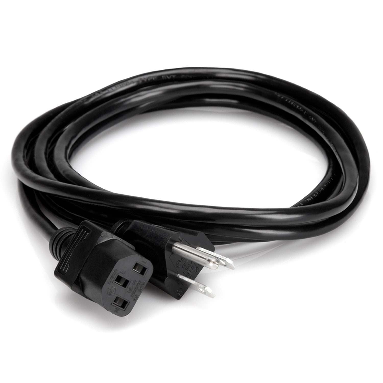 Hosa PWC-141 Power Cord, IEC C13 to NEMA 5-15P, 1 feet