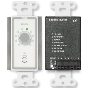 RDL D-RLC10M Remote Level Control in Decora Wall Plate with Mute (White) - Custom Engraving Option