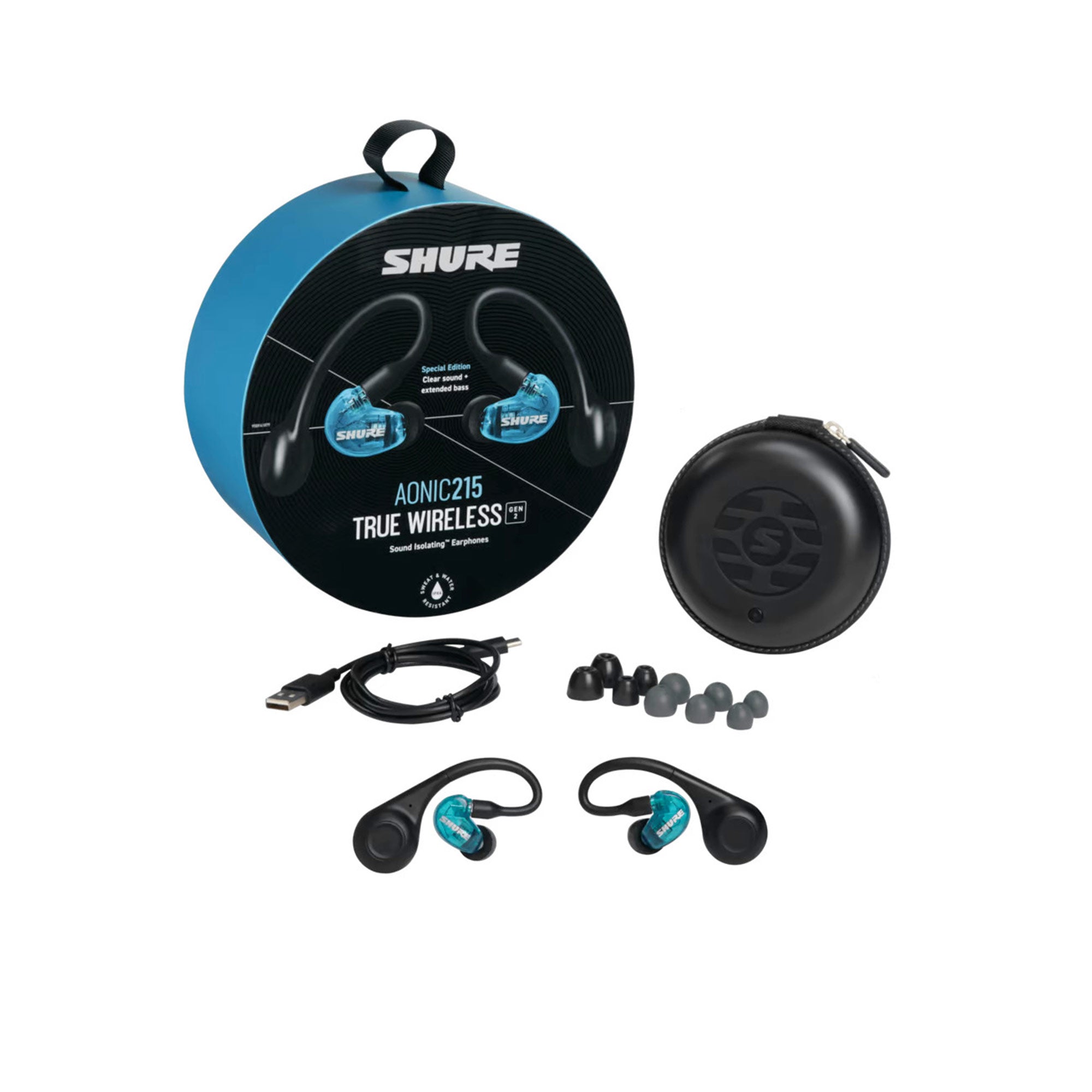 Shure AONIC 215 Gen 2 - True Wireless Sound Isolating Earphones (Blue)