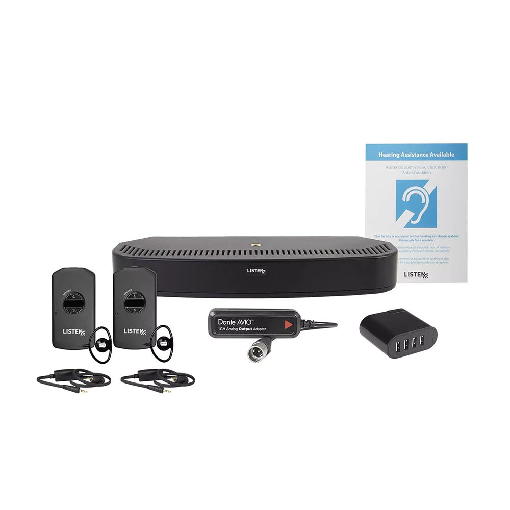 Listen Technologies LS-90-01-D - ListenIR iDSP Level I System with Dante