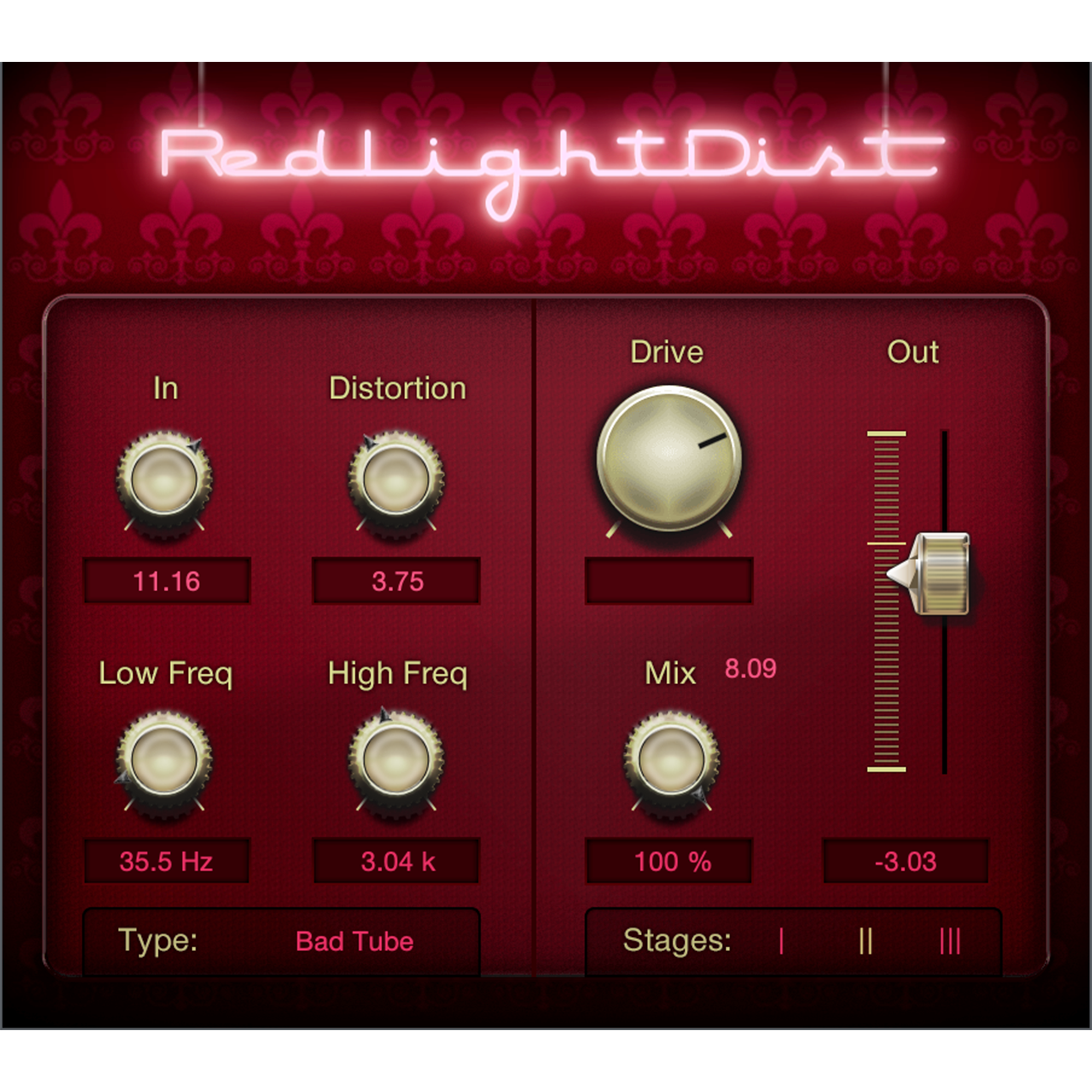 Presonus Red Light Distortion - Analog Distortion Effect Plugin (VST/AU/AAX)