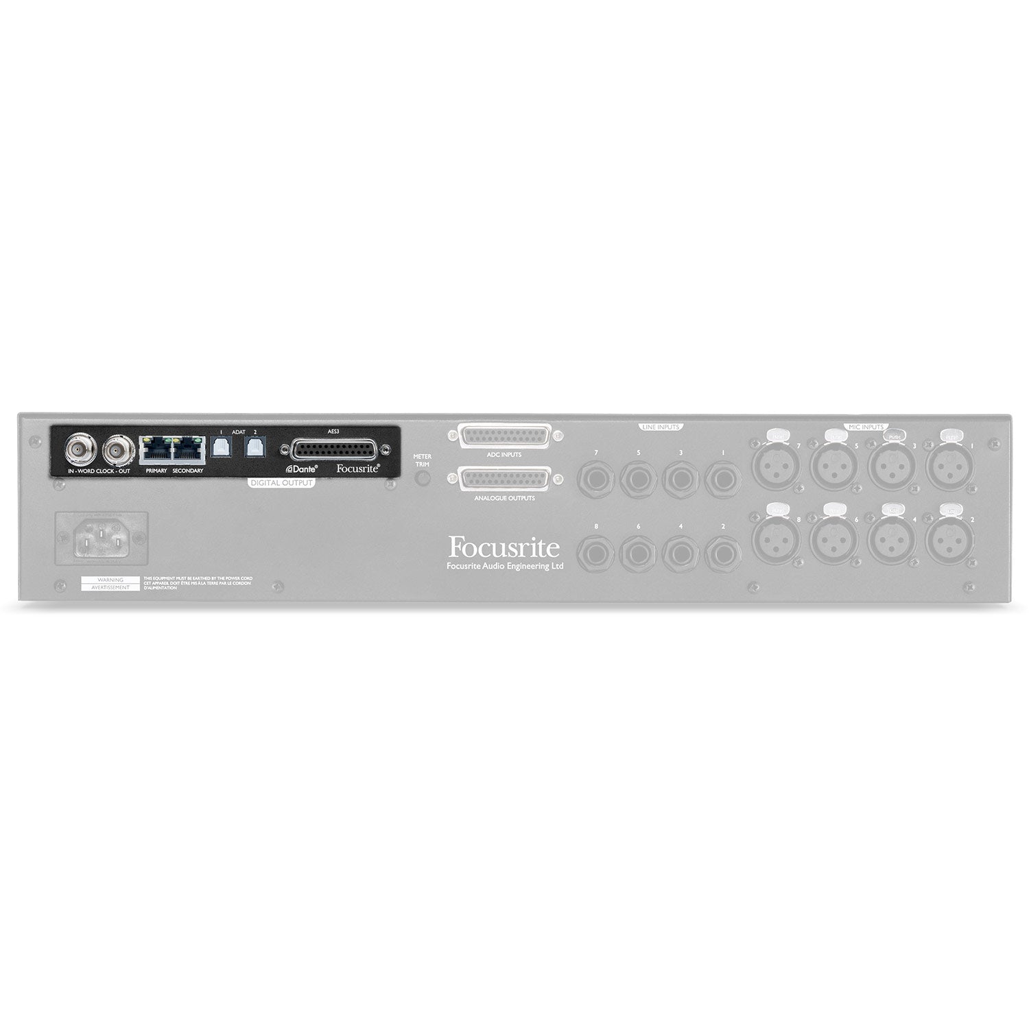 Focusrite ISA ADN8 8-Channel A-D Card for ISA 428 MkII & ISA 828 MkII, Includes Dante Connectivity