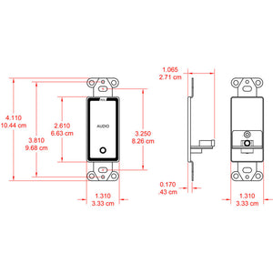 RDL D-MJPT Mini-Jack Pass-Through Plate - Custom Engraving Option