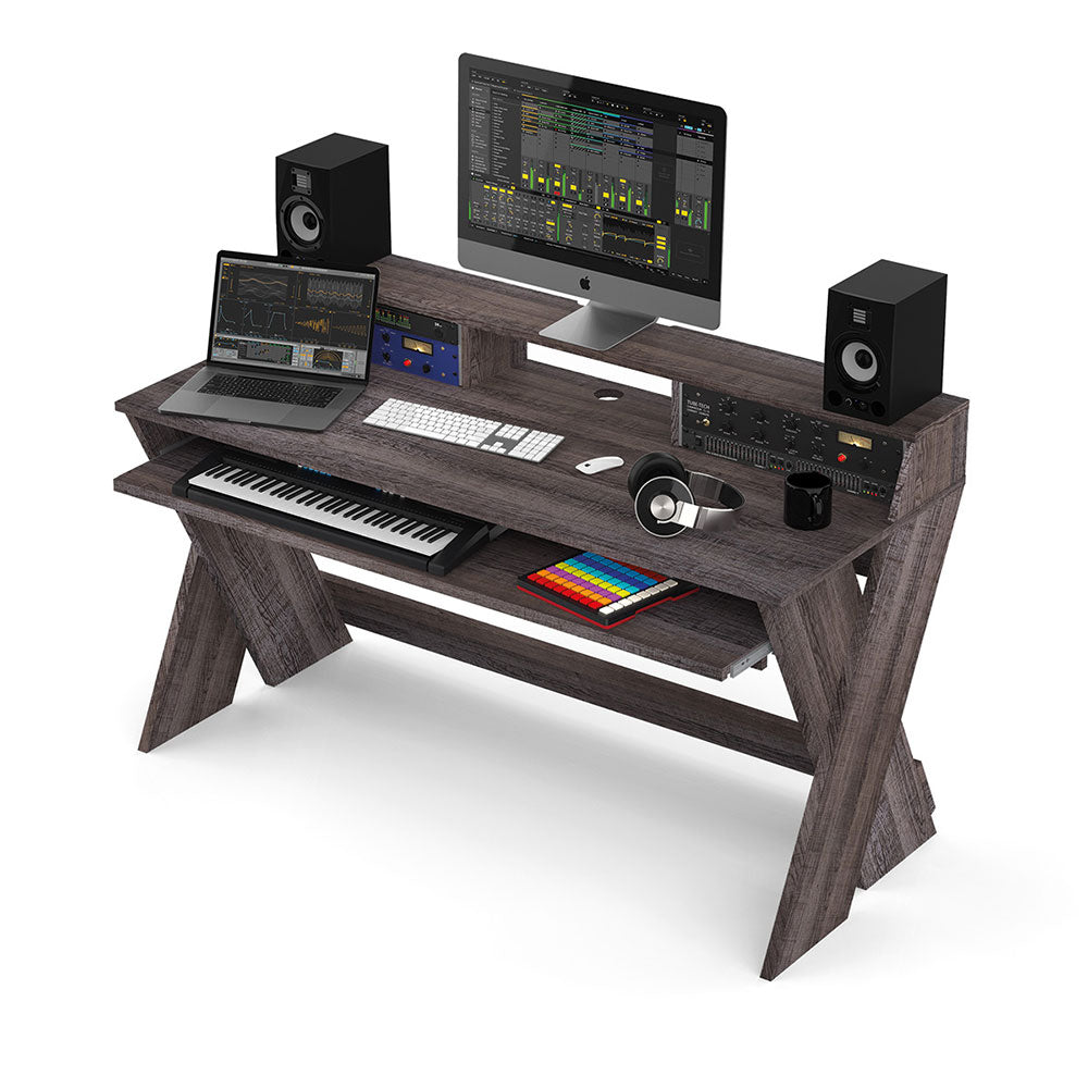 Glorious Sound Desk Pro - Production or Editing Studio Desk (Walnut)