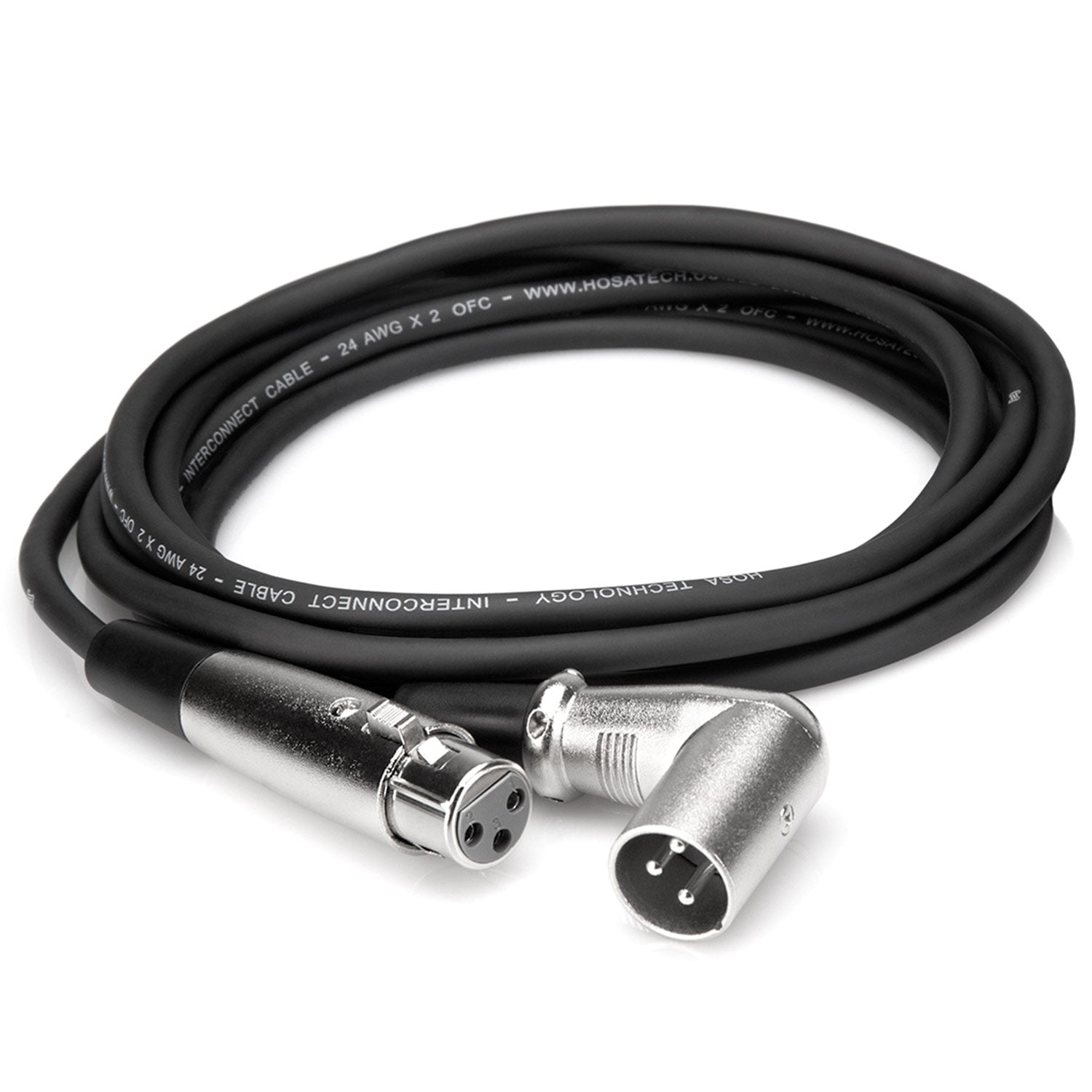 Hosa XRR-105 XLR Microphone Cable with Right Angle (5 Foot)