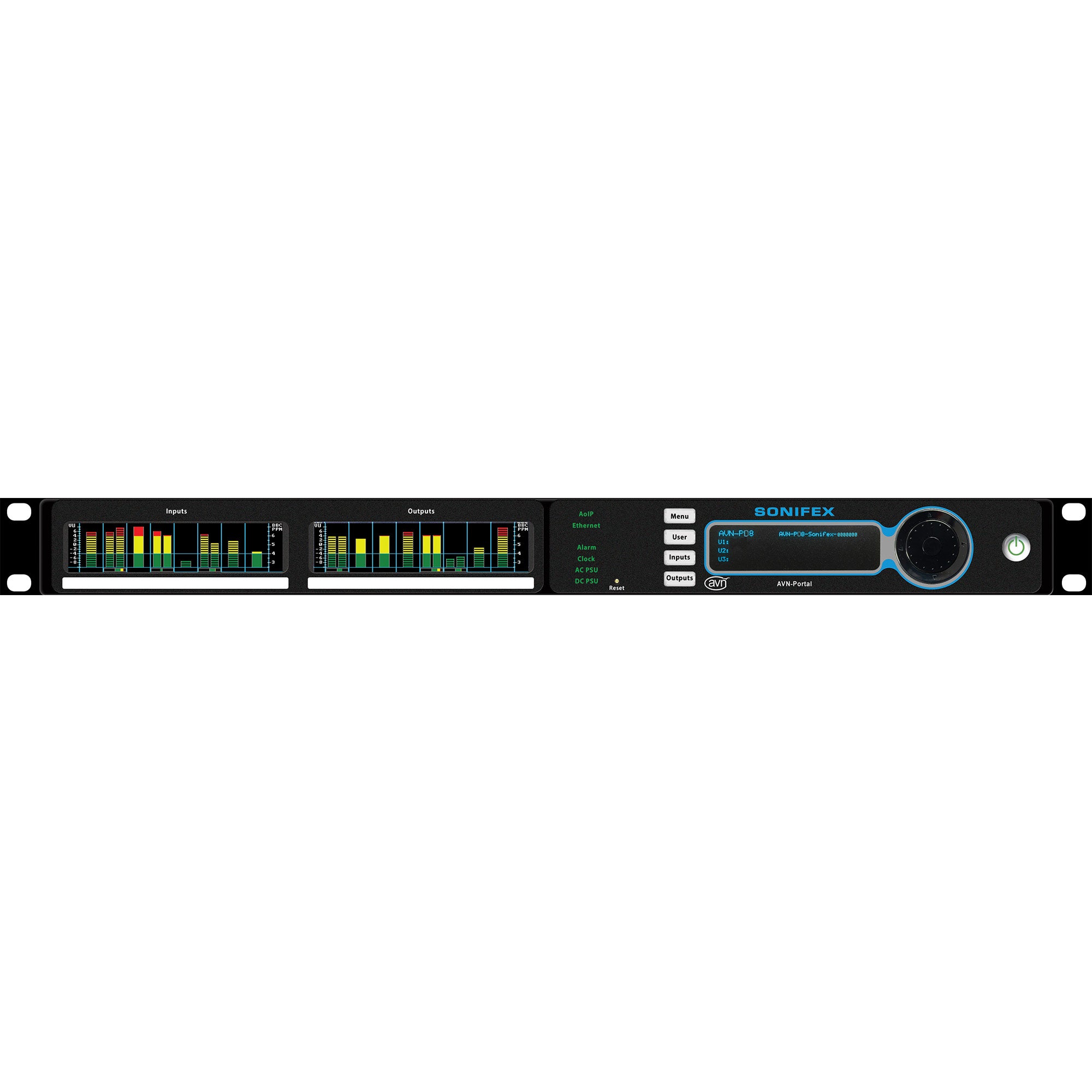 Sonifex AVN-PD8D - 8-Input 8-Output AES3 to Ravenna / AES67 Interface (with Display)