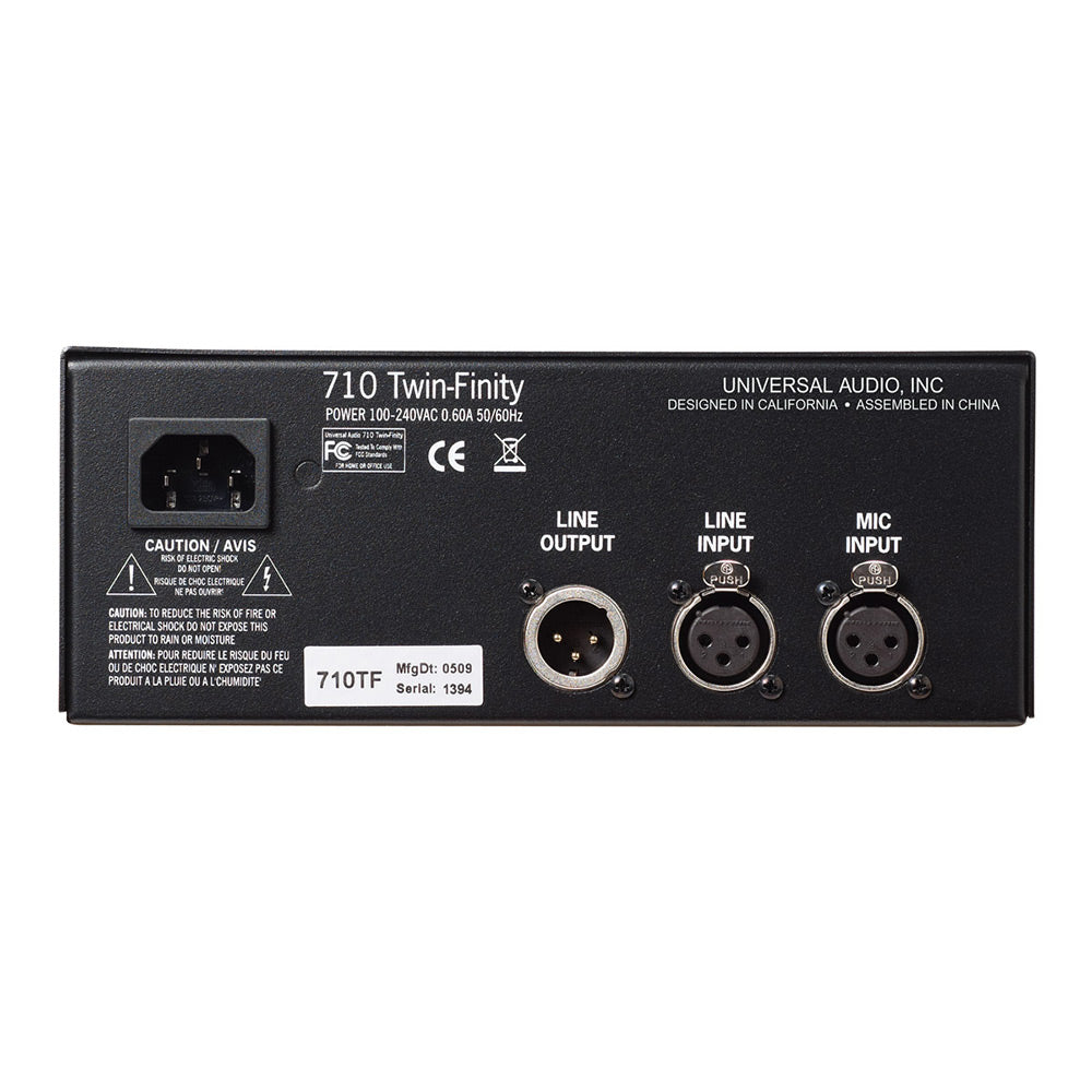 Universal Audio 710 Twin-Finity Hybrid Tube/Solid State Microphone/Line Preamplifier and DI
