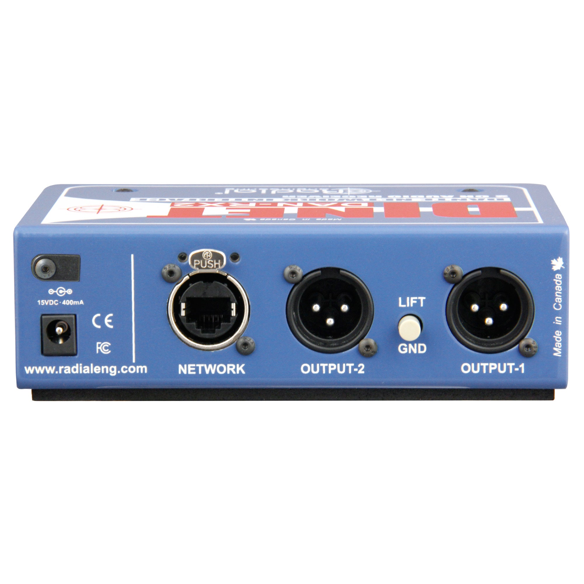 Radial Engineering DiNET DAN-RX2 - 2-Channel Dante Network Receiver