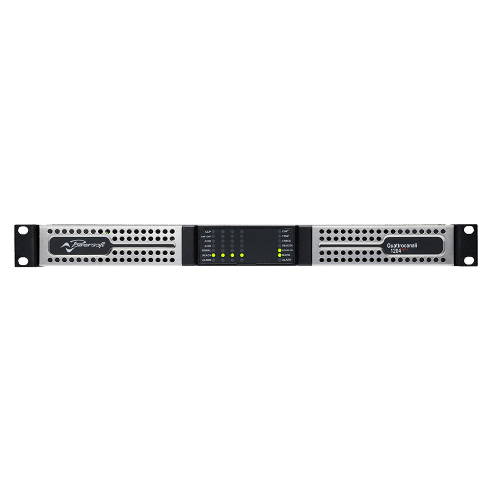 Powersoft Quattrocanali 1204 DSP Plus - Four-Channel Install Power Amplifier with DSP and AES67