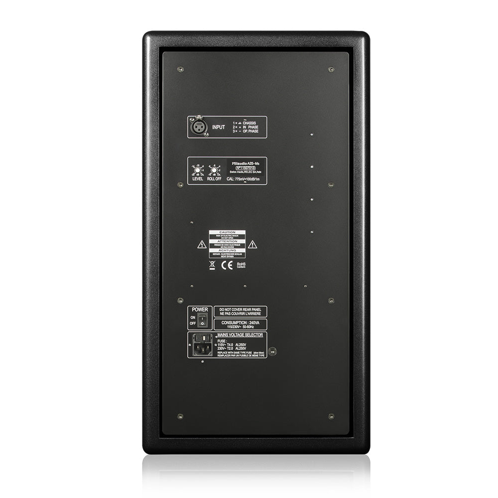 PSI Audio A25-M - Active Three-Way Midfield Reference Studio Monitor (Black)