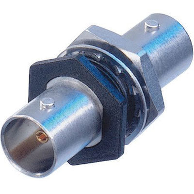 Neutrik NBB75FI Isolated 75 Ohm BNC Feedthrough Receptacle with Plastic Threads - Nickel