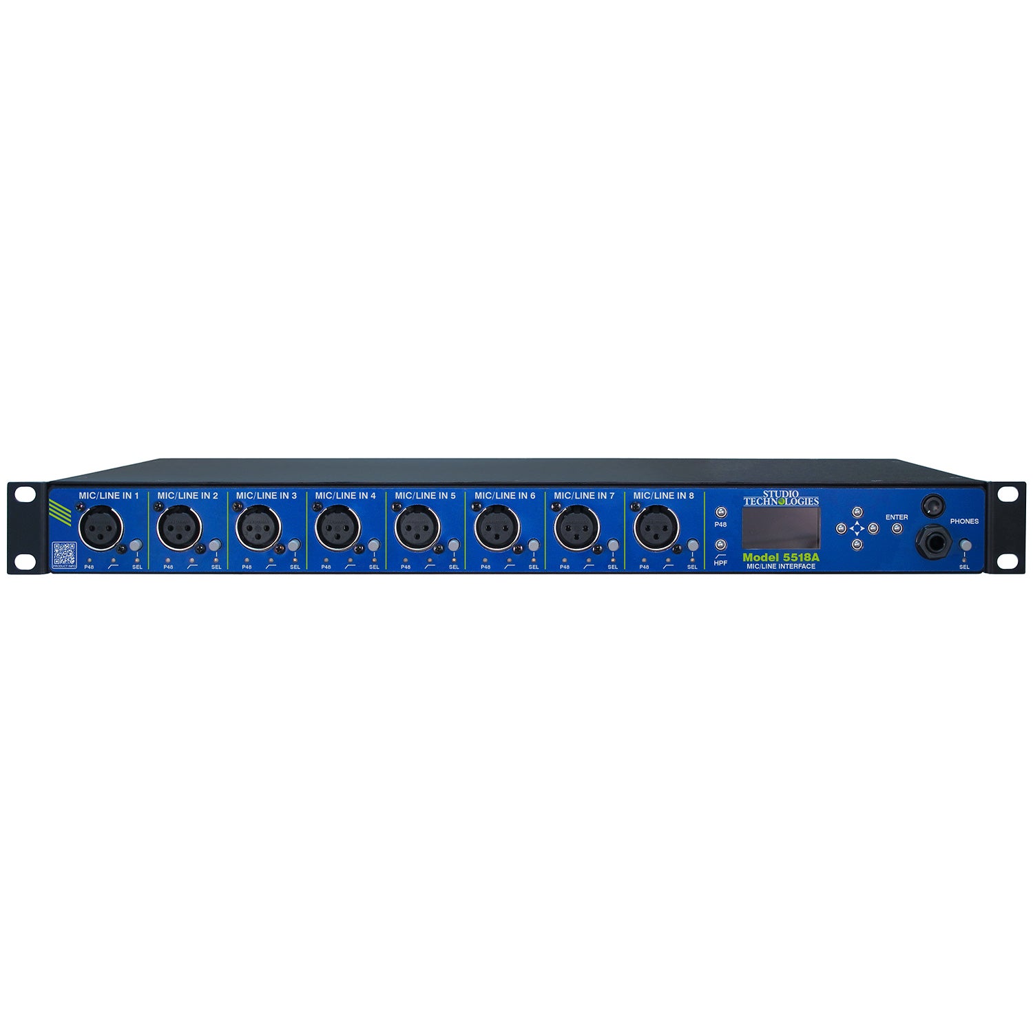 Studio Technologies Model 5518A - 8 Mic/Line Input / 8 Line Output to ST-2110 Interface