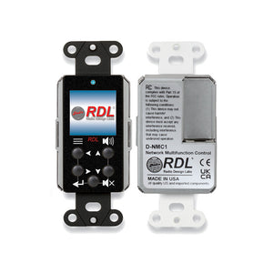 RDL DB-NMC1 - Network Remote Control with Screen (Black) - Custom Engraving Option