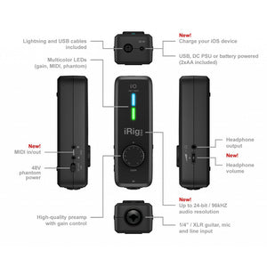 IK Multimedia iRig Pro I/O - Mobile Recording Interface