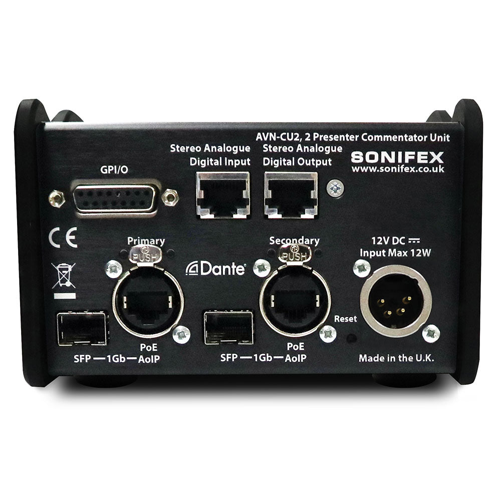 Sonifex AVN-CU2-DANTE 2-Channel Dante Commentators Console