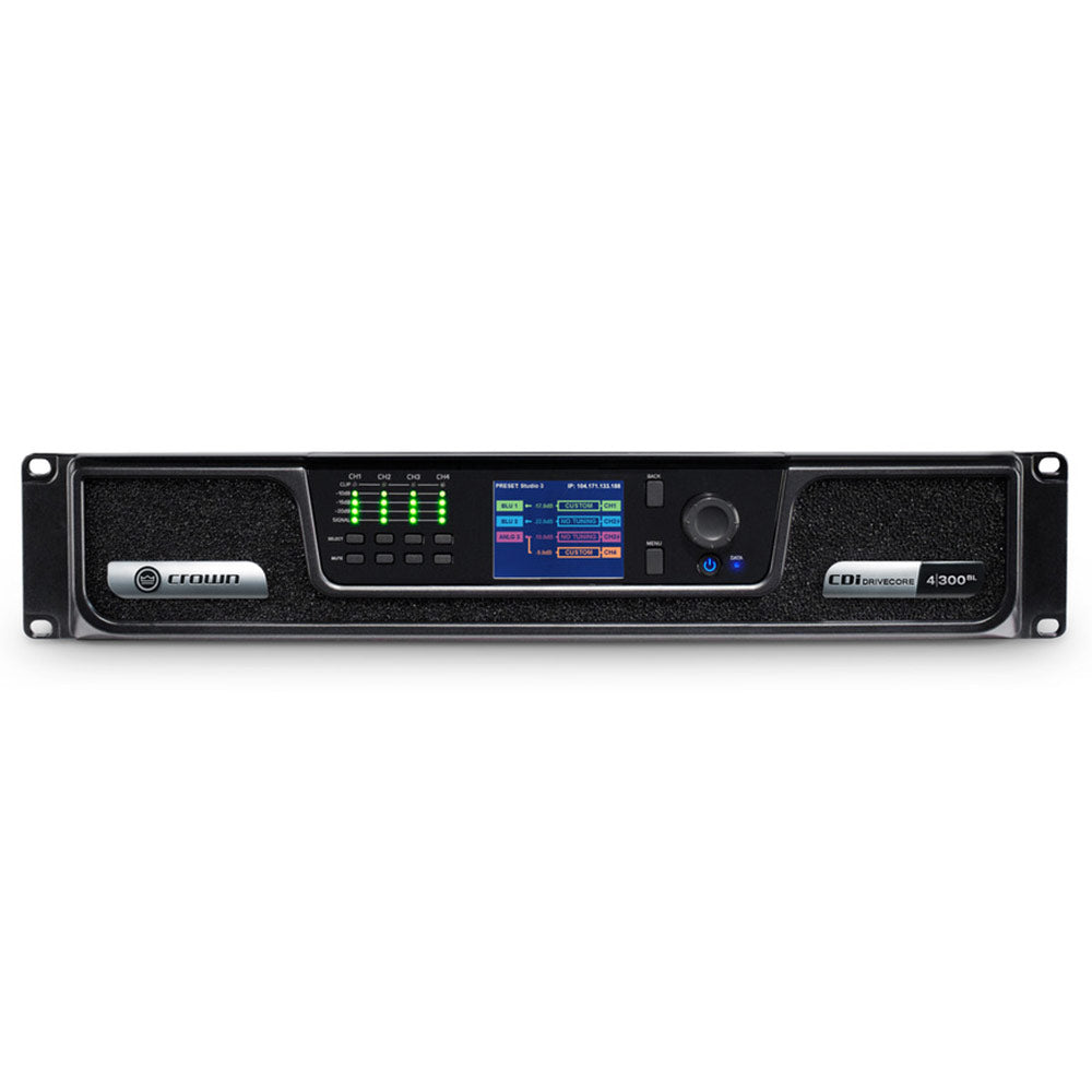 Crown CDi 4|300BL DriveCore Install 4-Channel Power Amplifier with BLU Link