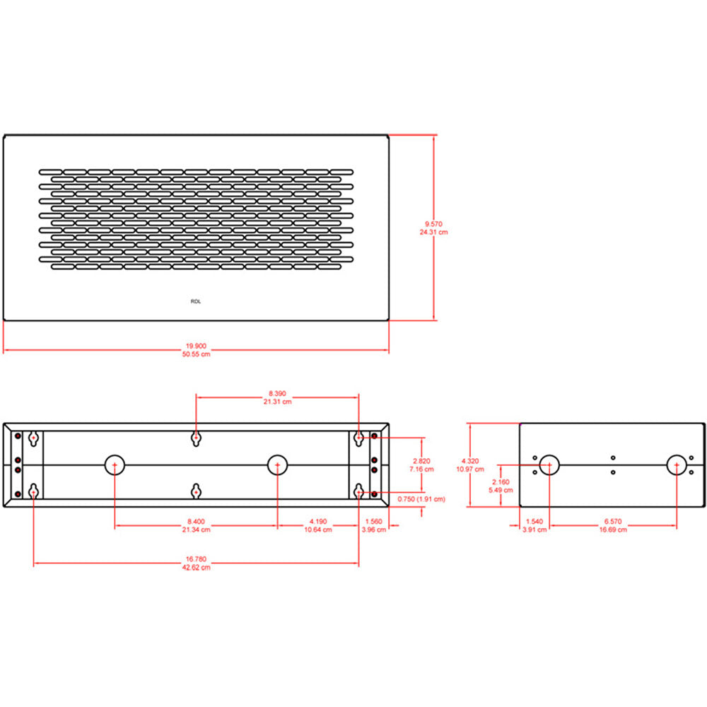 RDL RK-2U 19î Utility Rack Chassis - 2 RU