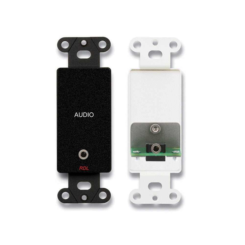 RDL DB-MJPT Decora Mount Mini Jack Pass Thru Plate (Black)