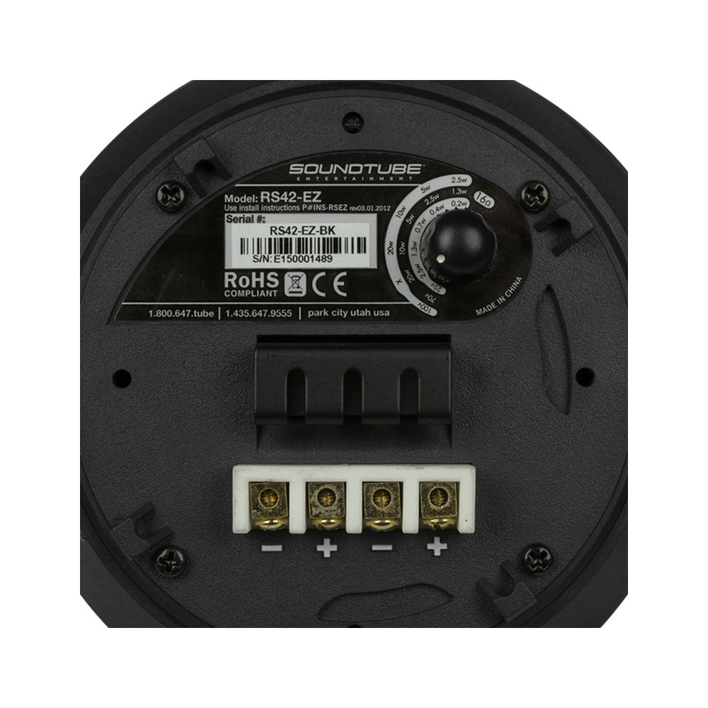 Soundtube RS42-EZ-BK - Full-Range 4-Inch Hanging Loudspeaker (Black)