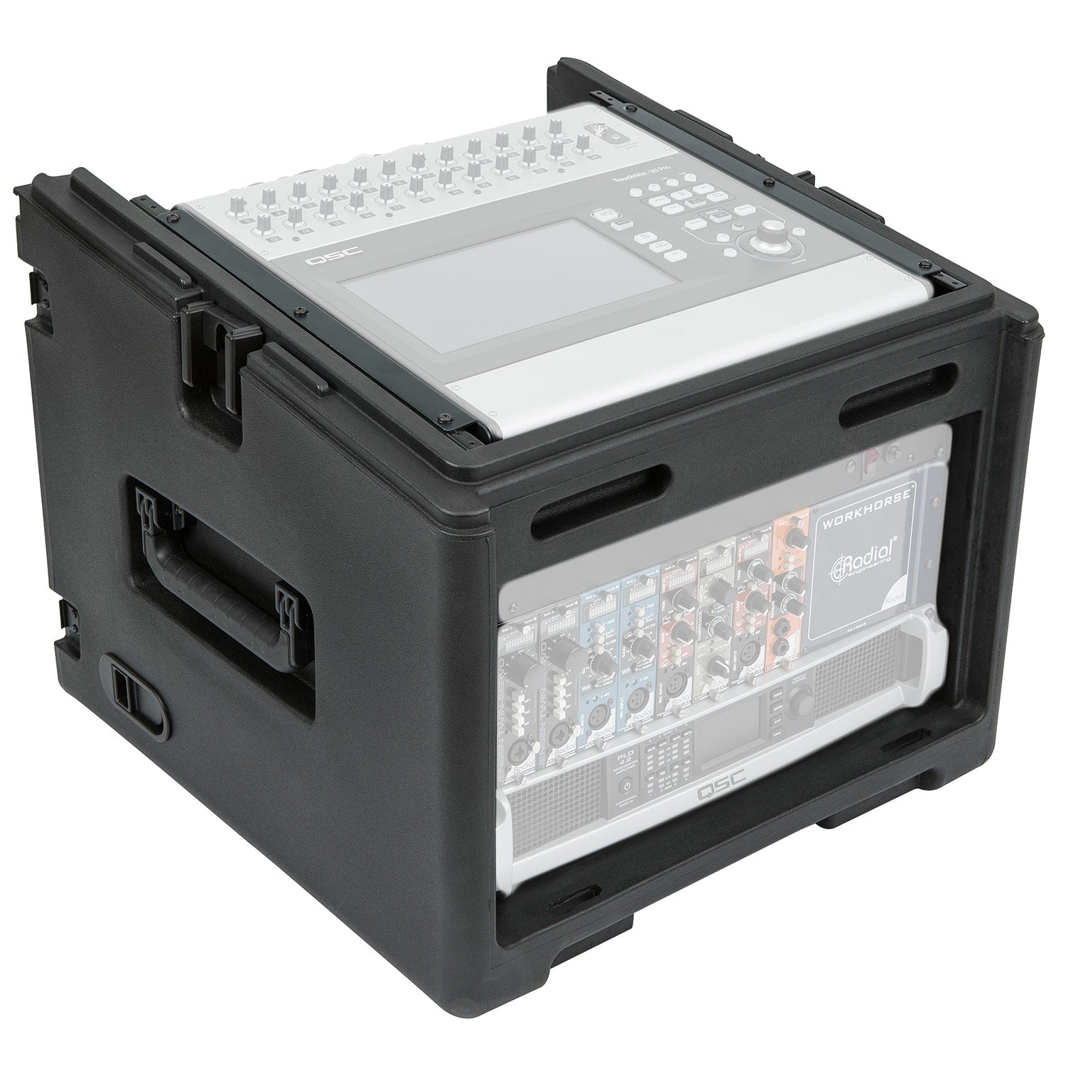 SKB 1SKB-R106W - 10 Over 6 Space Compact Rolling Rig with Handle and Wheels