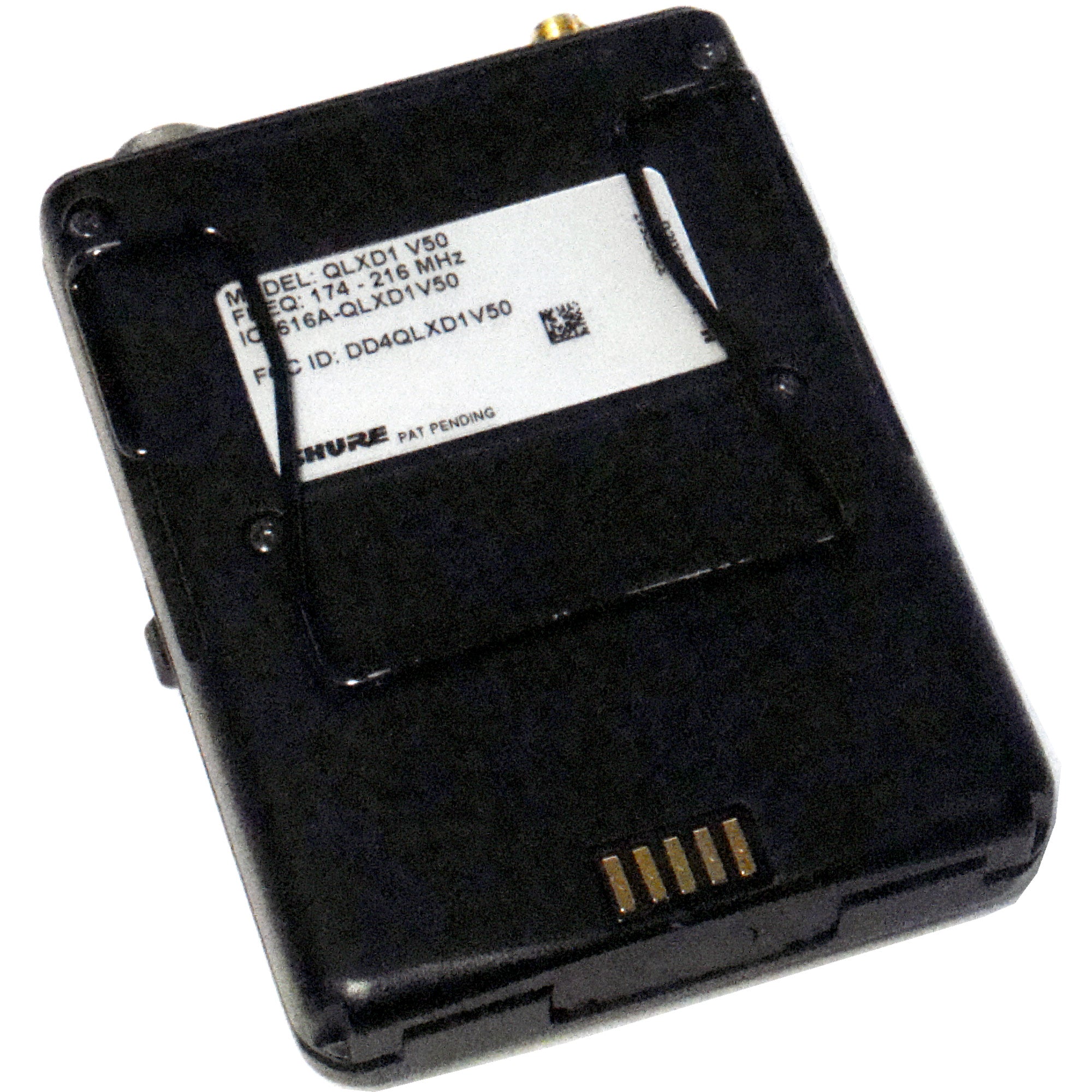 Shure QLXD1 Wireless Bodypack Transmitter (V50 Band - 174-216 MHz) - B-Stock