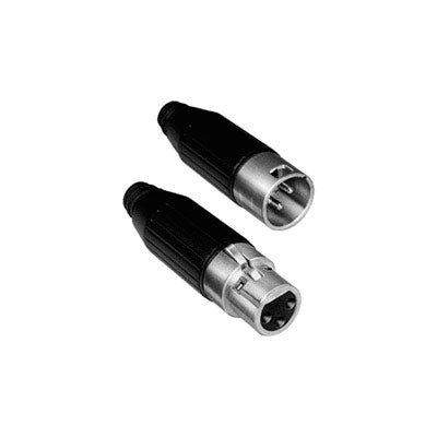 Switchcraft AAA3MBAUZ AAA Series 3-Pin XLR Black Metal Male Cable Connector Plug with Gold Pins