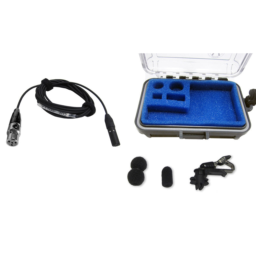 Voice Technologies VT100 Cardoid Lavalier Microphone (Black/TA4F)
