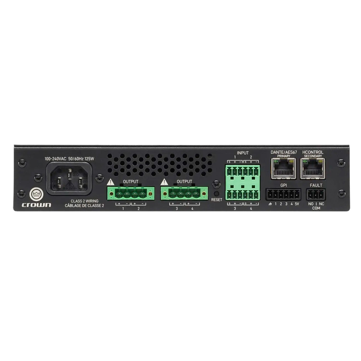 Crown CTD-4125 - Four-Channel 125W/ch. Power Sharing Amplifier with DSP and Dante