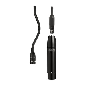 Shure MX202B/S - Microflex Supercardioid Condenser Hanging Microphone (Black / Inline XLR Preamp)