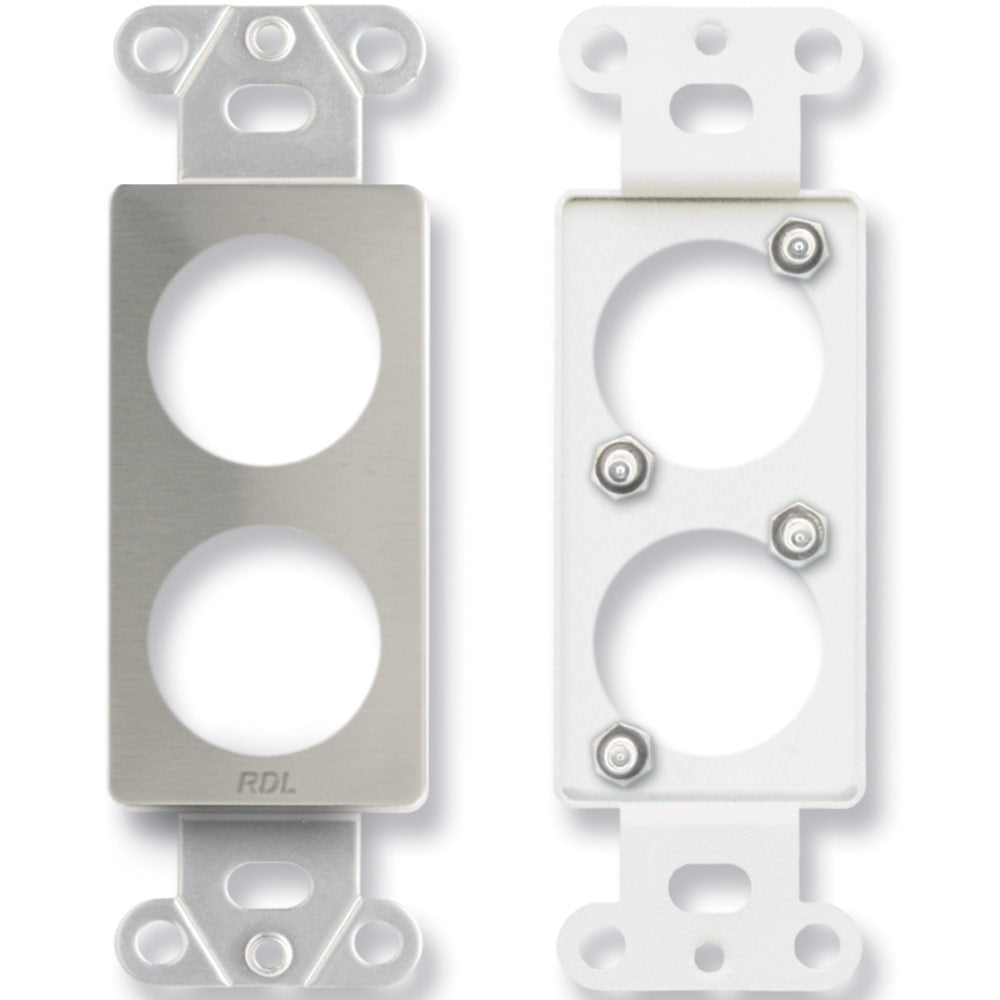 RDL DS-D2 Double plate for standard and specialty connectors - Stainless