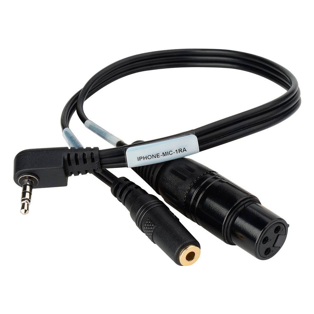 Sescom IPHONE-MIC-1RA iOS Device Recording/Monitoring Adapter Cable (1 Foot)