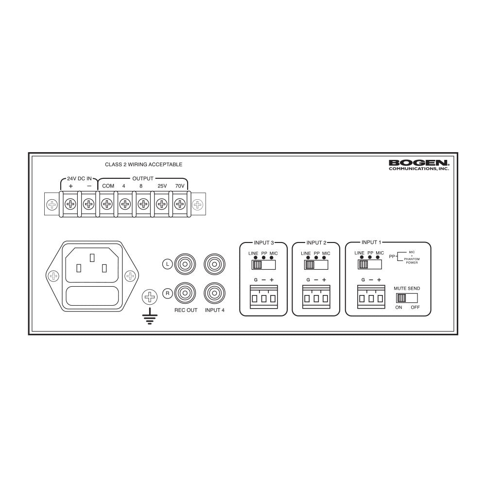 Bogen CC4041 40-Watt 4-Input Mixer Amplifier