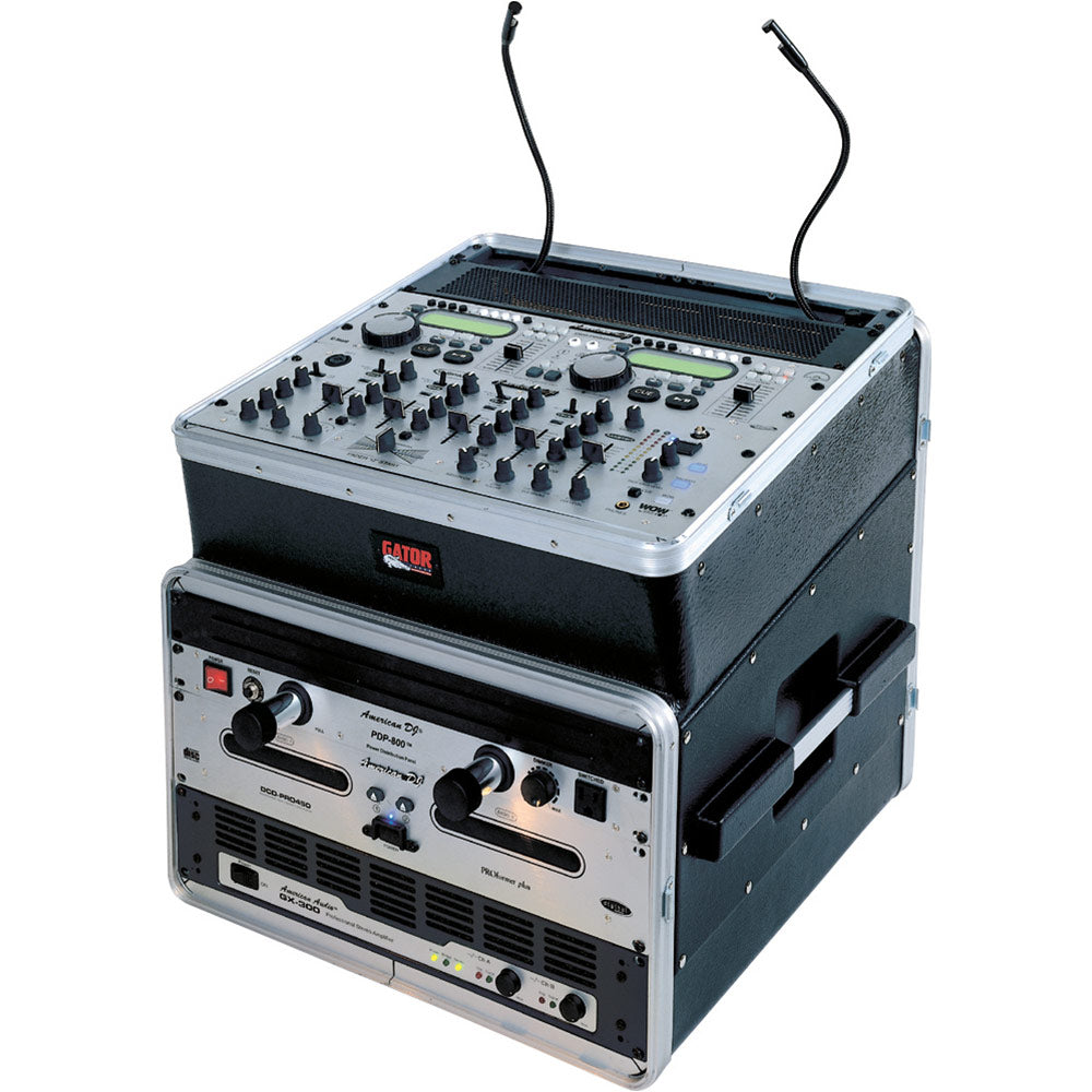 Gator GRC-10X8 Polyethylene Console Rack with 10-U Slant Top Over 8-U Bottom