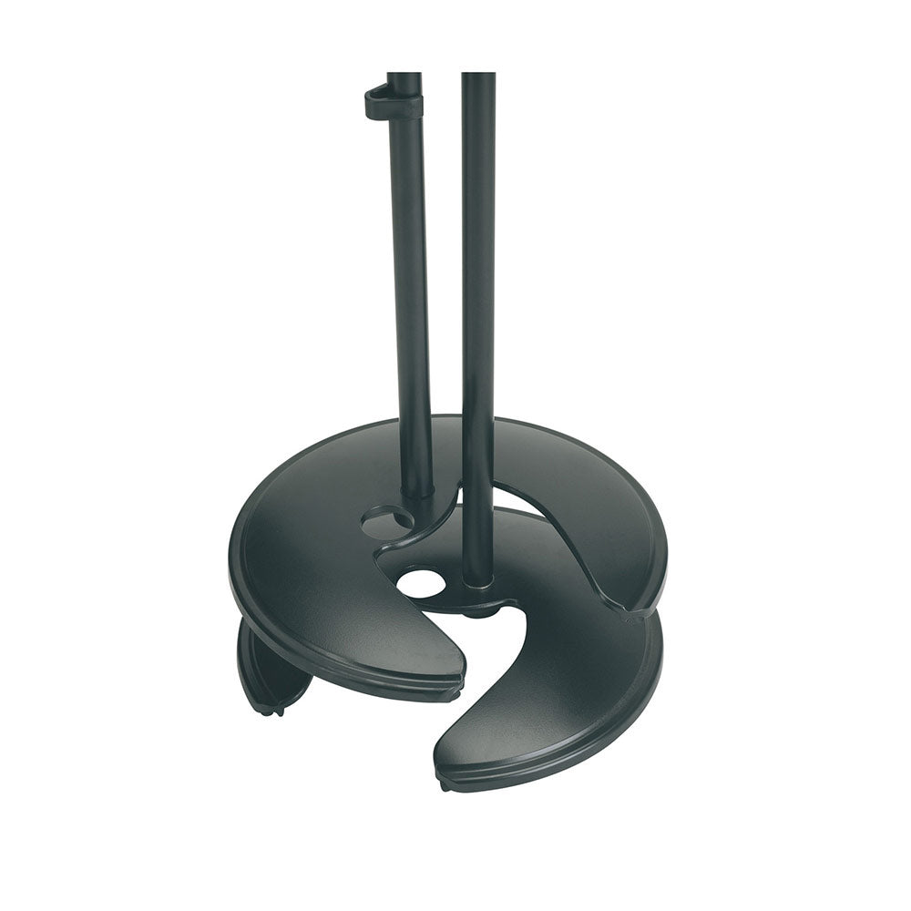 K + M 26075 Stackable Microphone Stand with One-Handed Pistol Grip Height Adjustment - Black