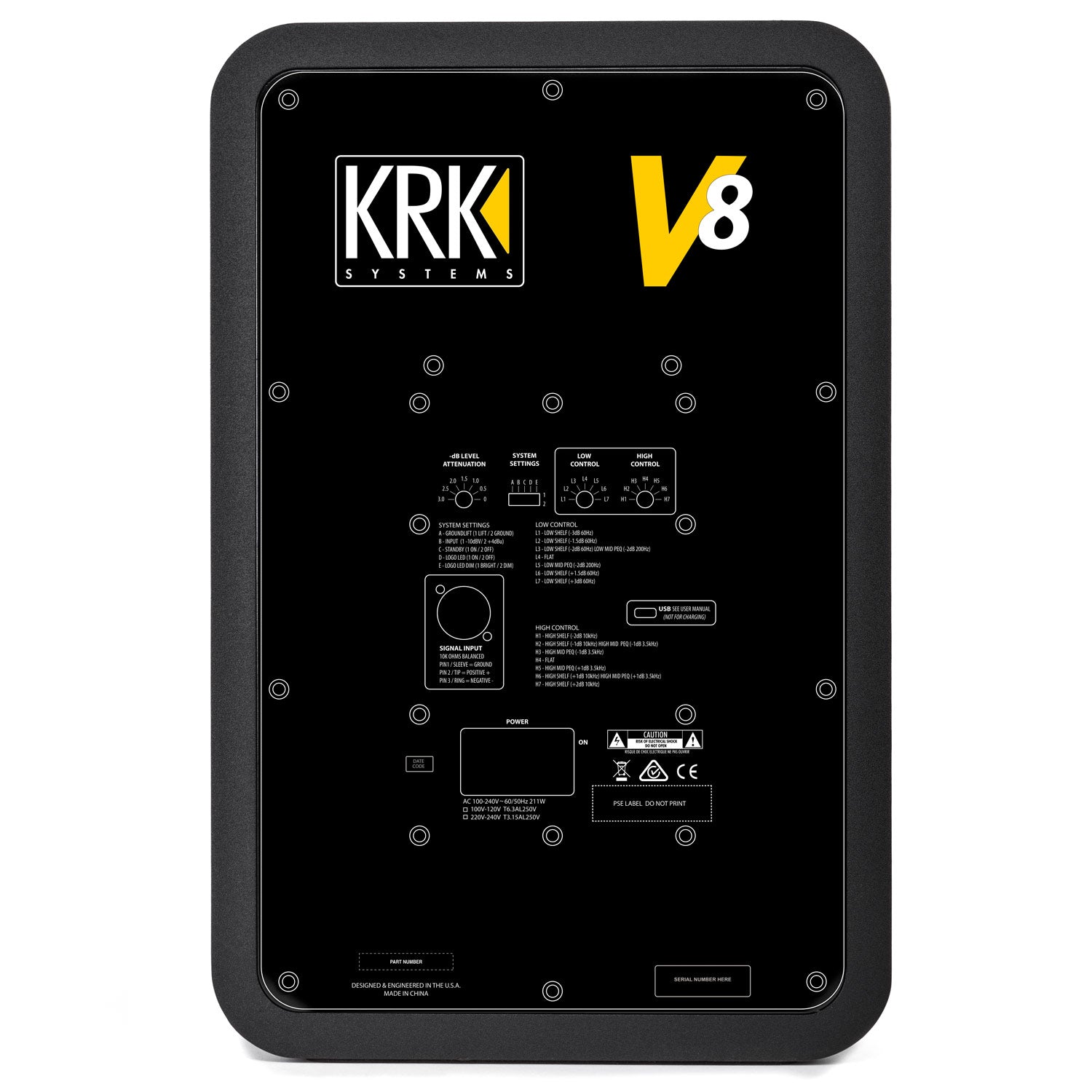 KRK V Series 8 Powered 2-Way 8-Inch Reference Monitor (Single)
