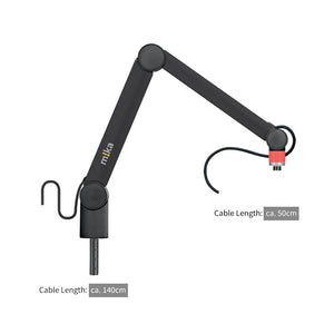 Yellowtec YT3505 - m!ka On-Air Microphone Arm XS (Black / Open Cable Ends)