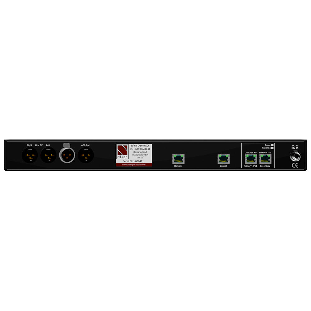 Nixer RP64 CV2 - Rack Mount 64x64 AoIP Matrix (Dante Version)