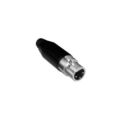 Switchcraft AAA3FBAUZ AAA Series 3-Pin XLR Black Metal Female Cable Connector Plug with Gold Pins