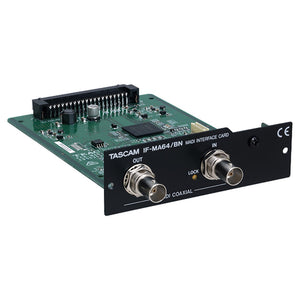 Tascam IF-MA64/BN 64-Channel BNC MADI I/O Card for DA-6400 Recorders
