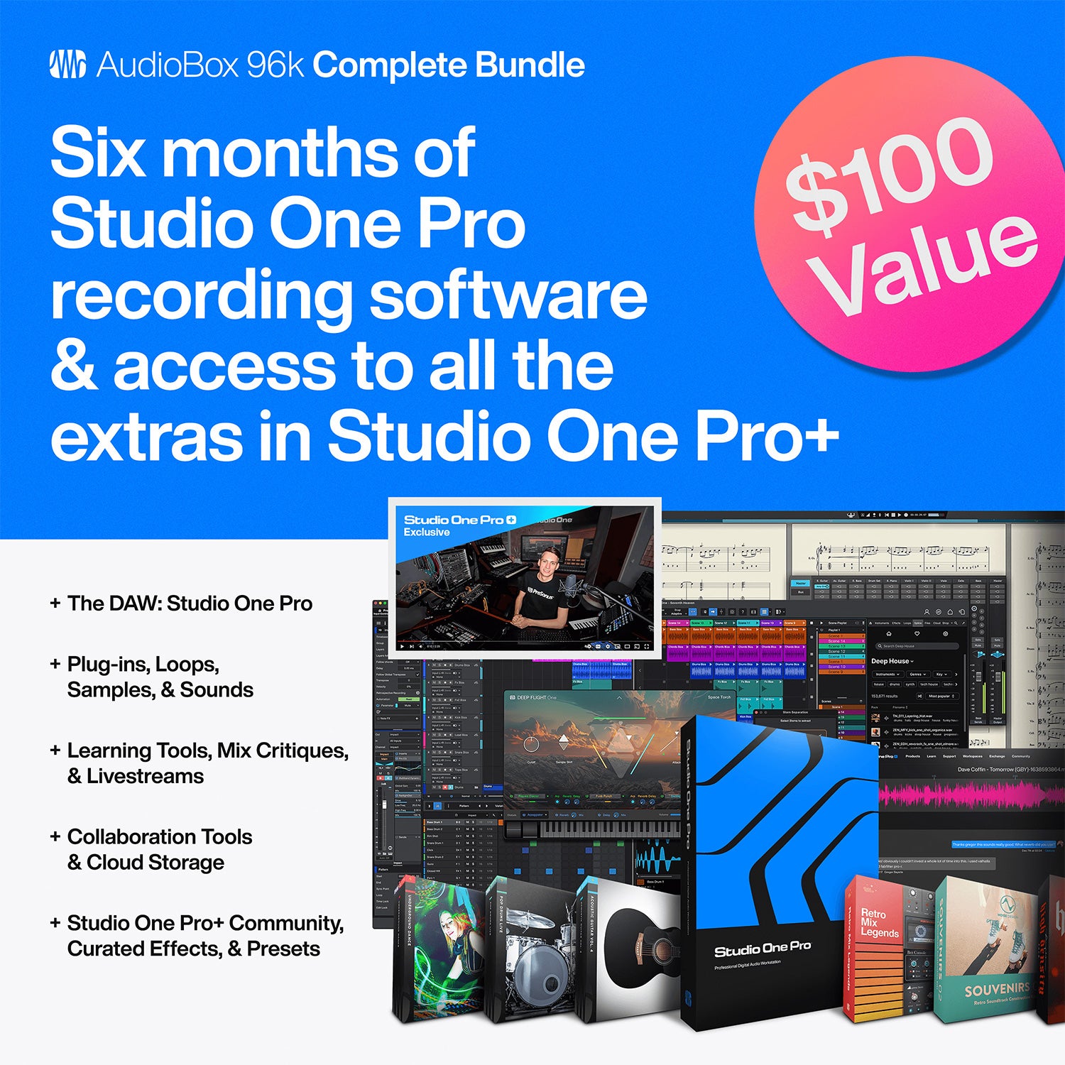 PreSonus AudioBox USB 96 Complete Bundle