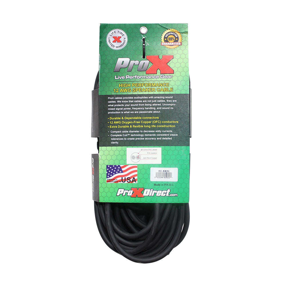 ProX XC-SS50 50 Ft. SpeakOn to SpeakOn 12AWG High Performance Speaker Cable
