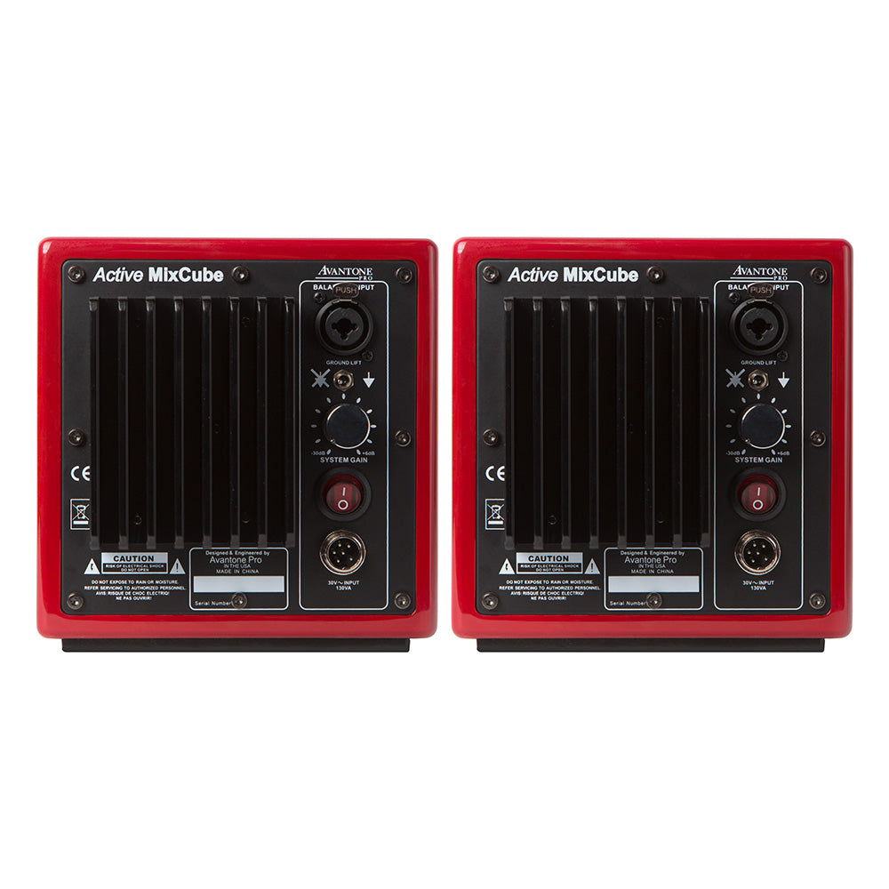 Avantone MixCube 10th Anniversary Full-Range Mini Reference Monitor (Red / Active) - Pair