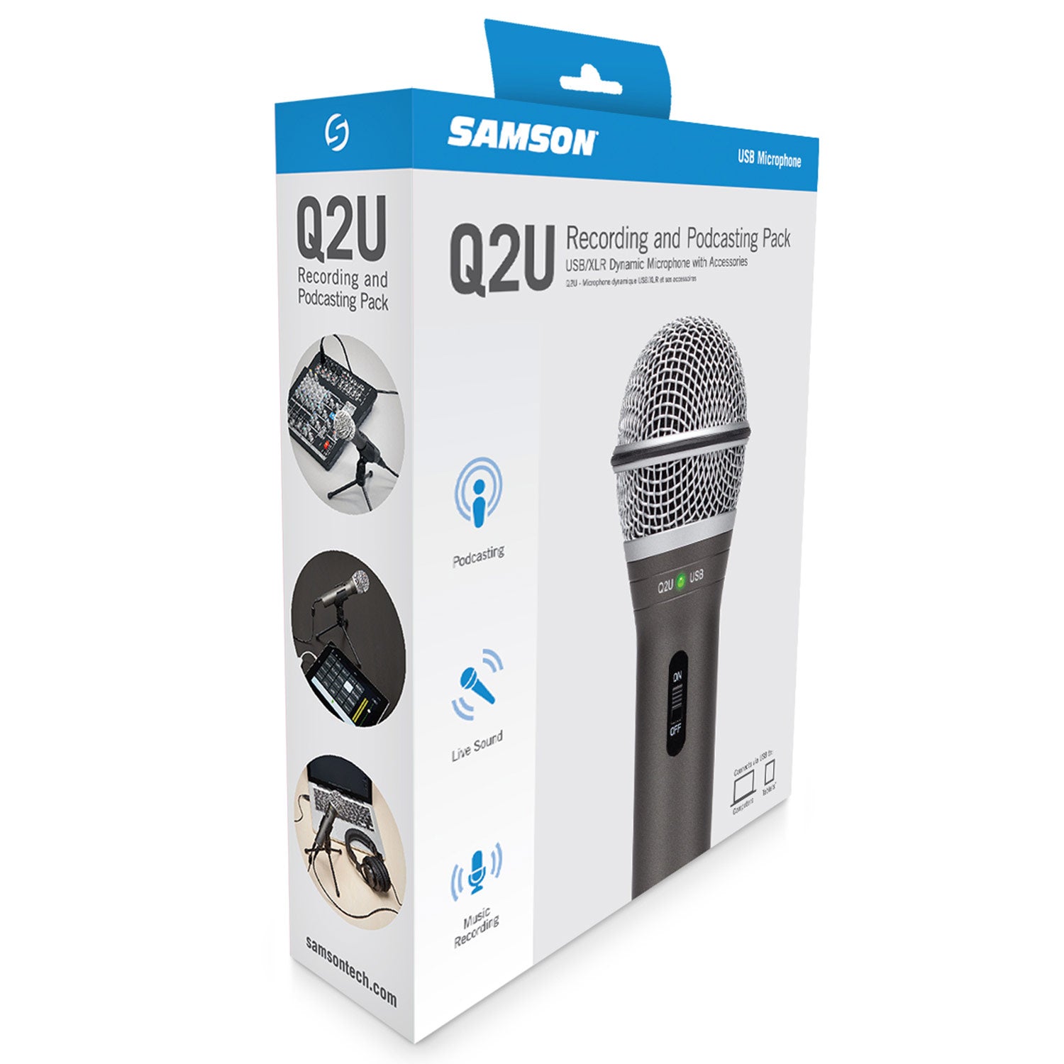Samson Q2U Recording and Podcasting Pack (USB Microphone with Accessories)